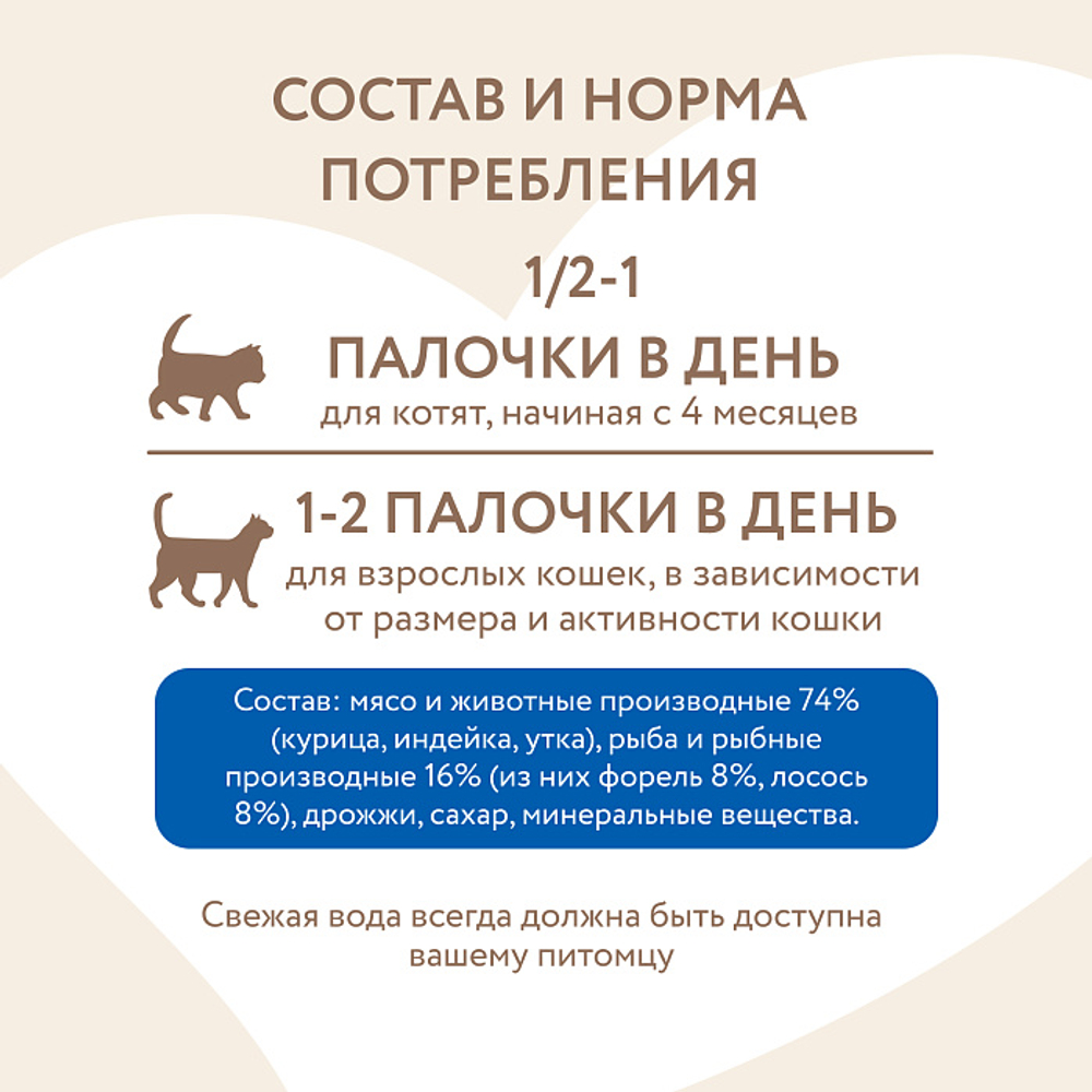 Лакомство для кошек Мнямс лакомые палочки с форелью и лососем 3х5 г
