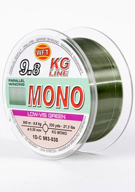Леска монофильная WFT KG MONO Green 300 м, 0,30 мм
