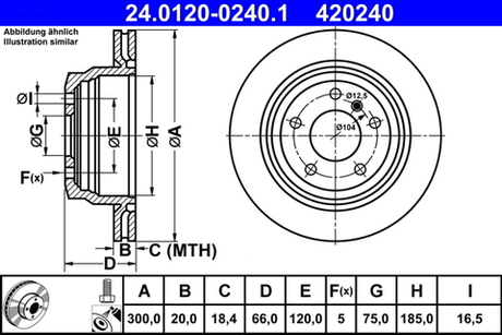 ATE - 24012002401-ATE - Brake Disc