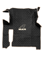 Ковры MAN TGX (автомат, механика) (экокожа, черный, бежевый кант, бежевая вышивка)