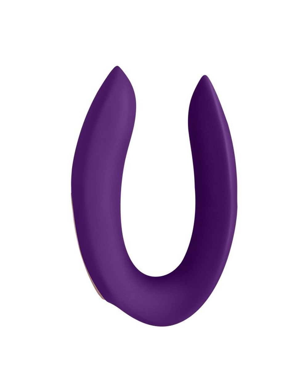 Фиолетовый вибратор для пар Satisfyer Double Plus Remote с пультом ДУ (Цвет: фиолетовый)