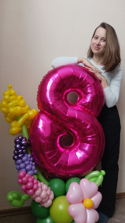 Композиция шаров №812 8 марта
