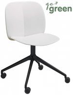Стул офисный пластиковый Scab Design Mentha Go Green, черный, лен