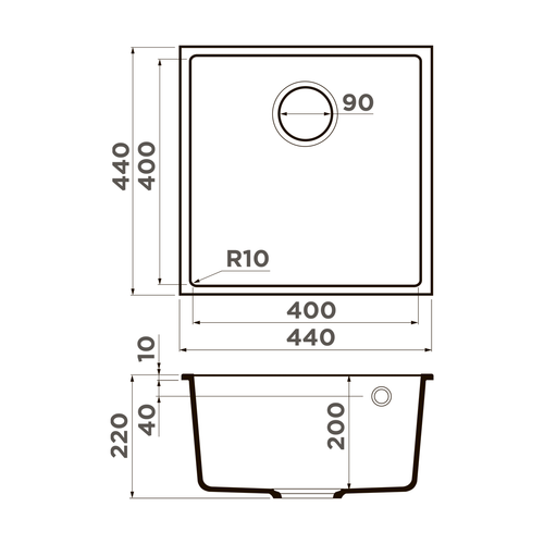 кухонная мойка Omoikiri Bosen 44-U-GR Tetogranit/leningrad grey