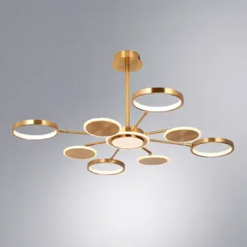 Люстра на штанге с пультом ДУ 80W 3000-6400K A1363PL-8PB медный Sienna Arte Lamp