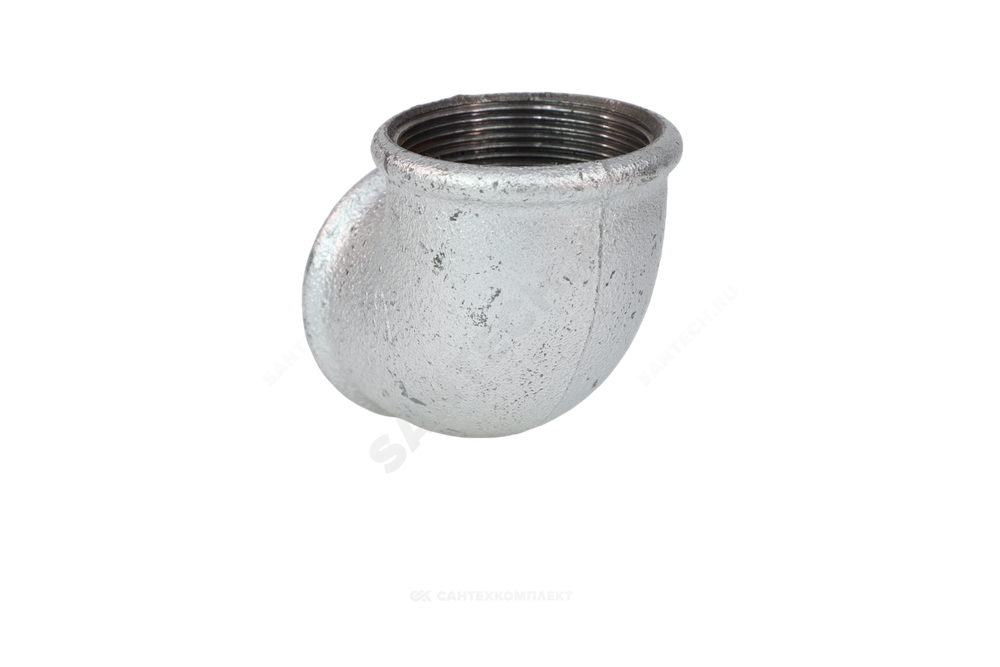 Угольник проходной чугун оц Ду 40 (1 1/2") ВР/ВР Fittex