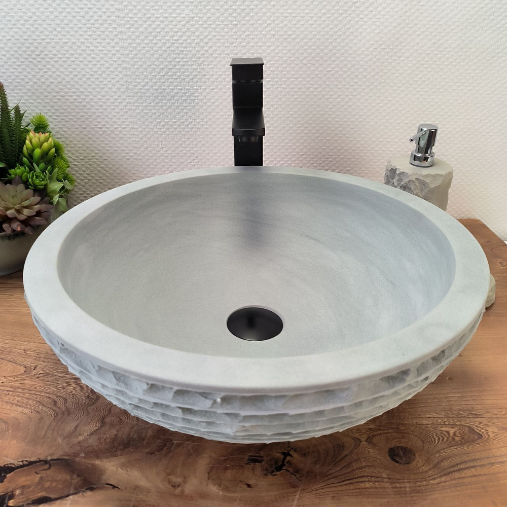 Раковина из андезита Bowl Blue Kecil Marmo BA-62887 45x45x15