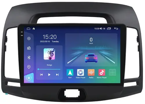 Магнитола для Hyundai Elantra 4 2006-2010 (HD) - Parafar PF980U2K на Android 13, Быстрая, QLED+2K, CarPlay, 4G SIM-слот