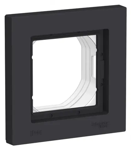 ATLASDESIGN AQUA 1-постовая РАМКА, IP44, КАРБОН