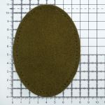 Заплатка пришивная замша овал 8х10,9см с перфорацией, 2 шт, 100% кожа, 33 хаки, 59124