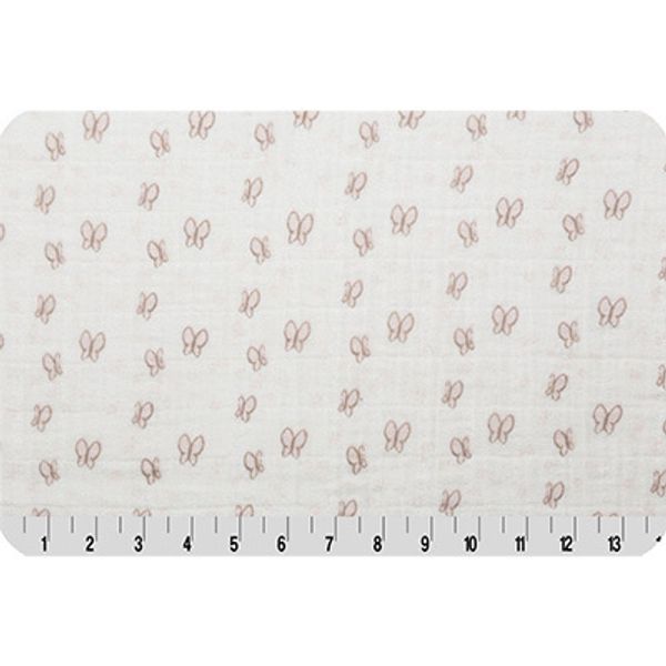 Ткань для пэчворка Peppy Embrace (марлевка), отрез 100х125 см, 120 г/м², butterfly pink, Shannon Fabrics