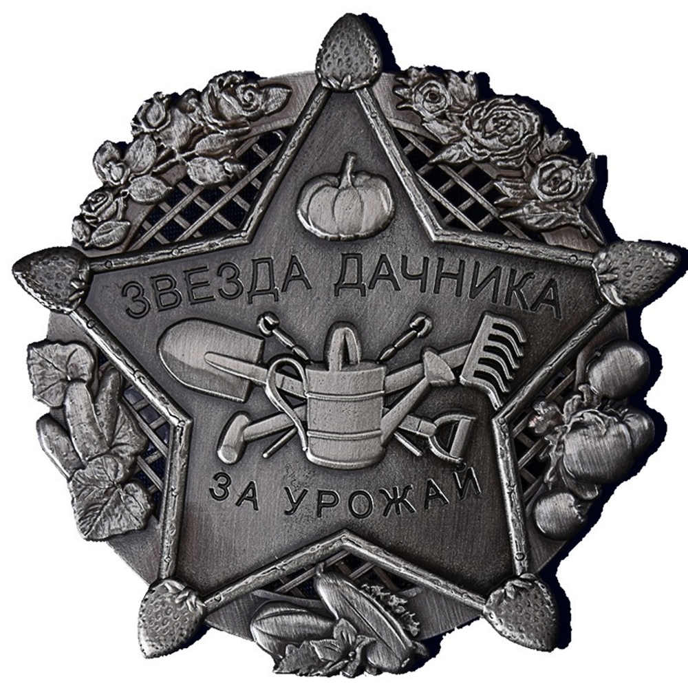 Знак металлический Звезда дачника