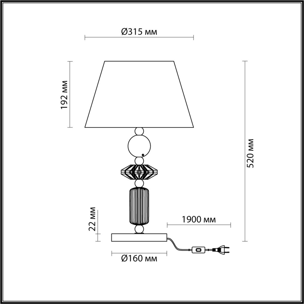 4861/1TB ODL_EX Настольная лампа E27 1*60Вт 220В IP20 CLASSIC