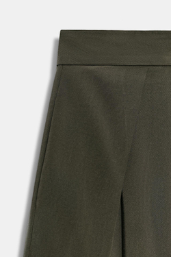 ZARA БРЮКИ СО СКЛАДКАМИ — ZW COLLECTION, ХАКИ