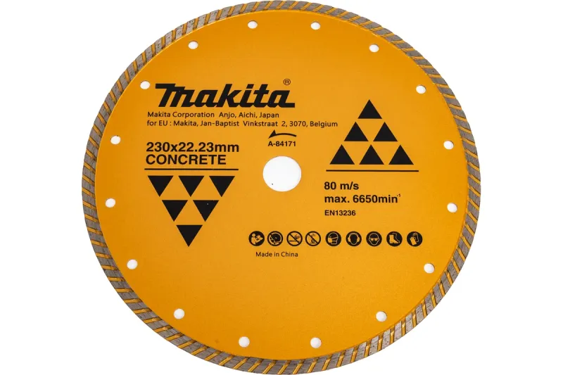 Алмазный диск Makita A-84171 Turbo по бетону, 230×22,2 мм