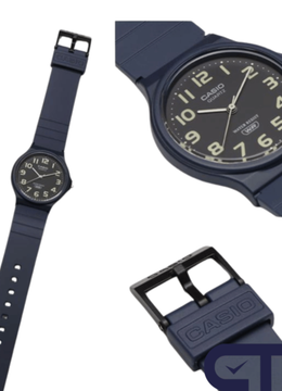 CASIO MQ-24UC-2B — классические аналоговые часы в матовом голубом цвете