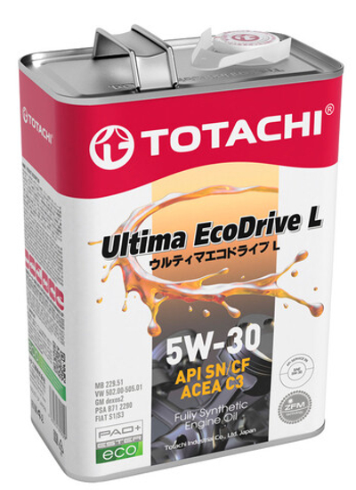 Масло моторное TOTACHI 5W-30 Ultima EcoDrive L SN/CF, 4л синт.