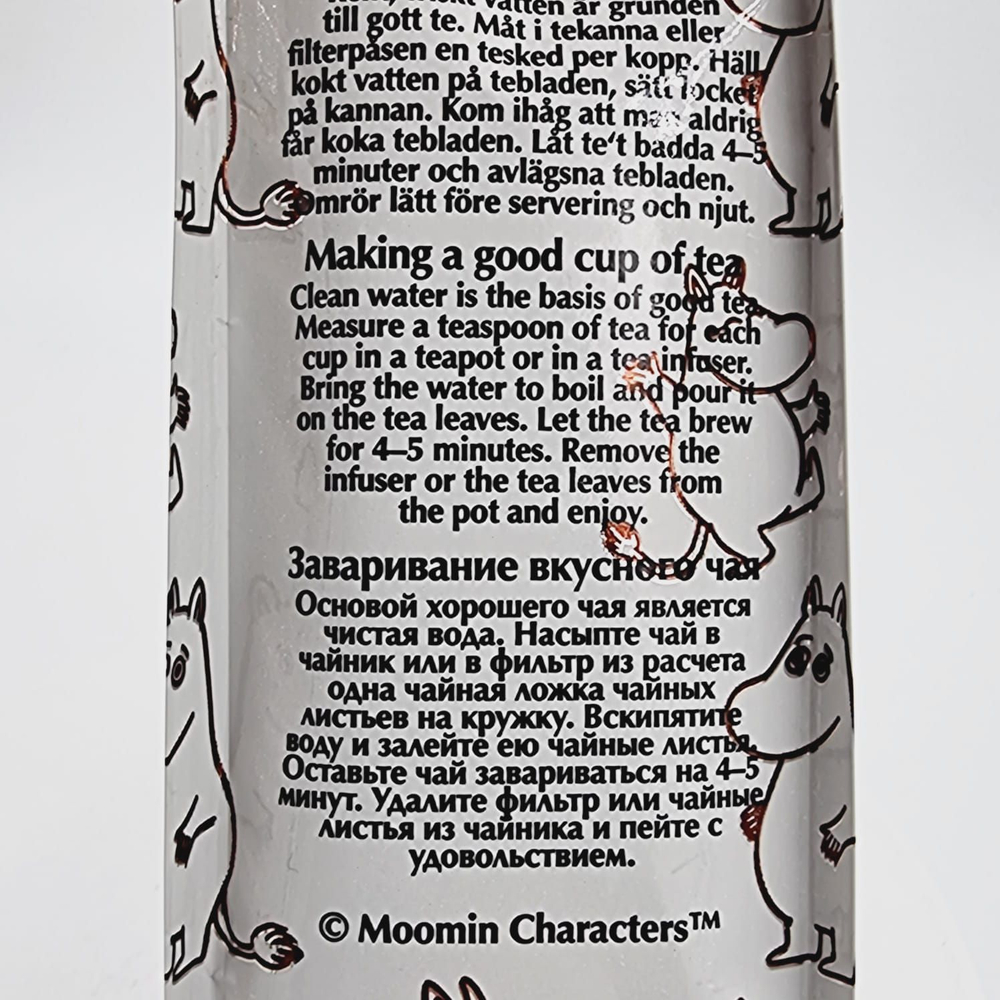 Nordqvist Чай черный "MUUMIMAMMAN VOIMAJUOMA" (клубника, ревень, сливки), серия Moomin, 80 г (из Финляндии)