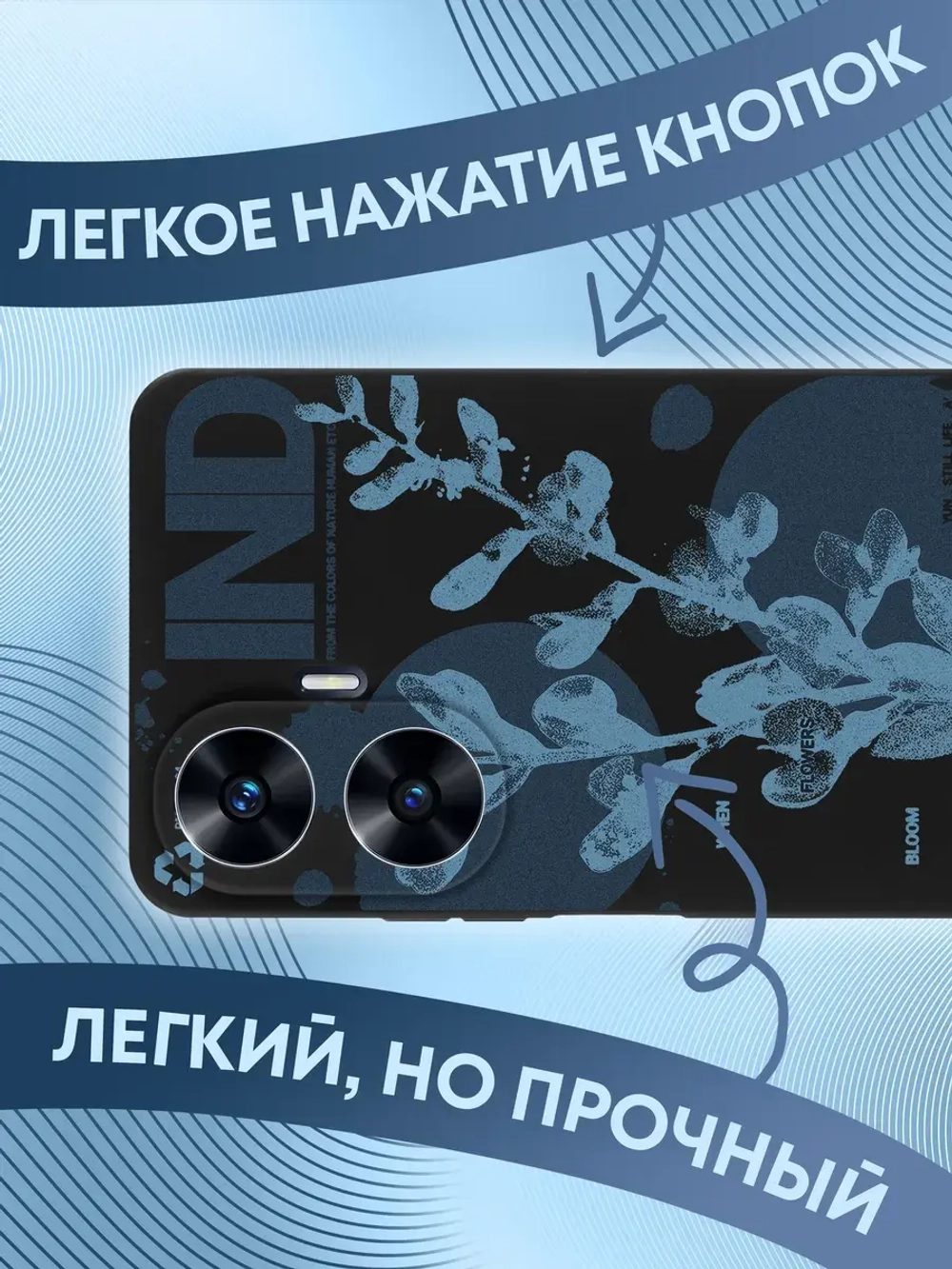 Чехол на Realme C55 с принтом