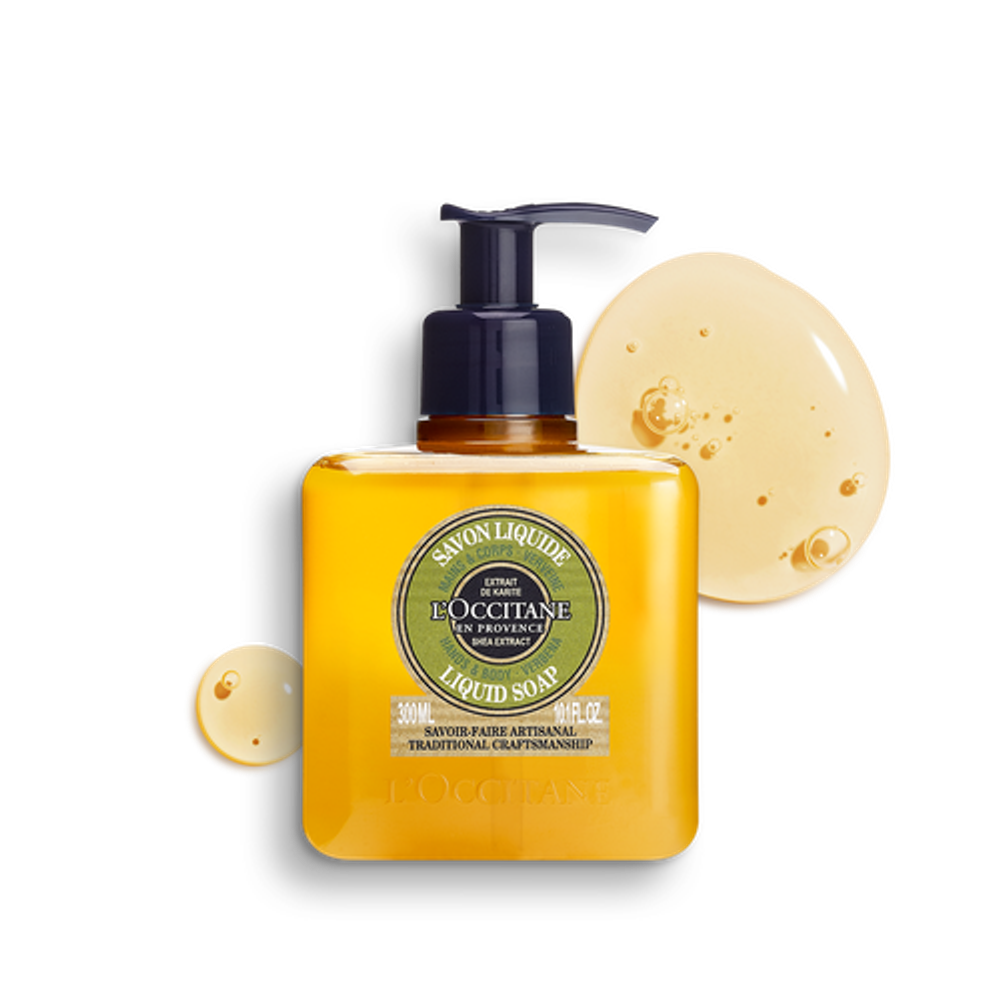 L'Occitane en Provence Мыло жидкое для рук и тела Extrait de karite Verbena, 300 мл (из Финляндии)