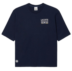 Мужская теннисная футболка Lacoste Roland-Garros Edition Graphic - midnight blue