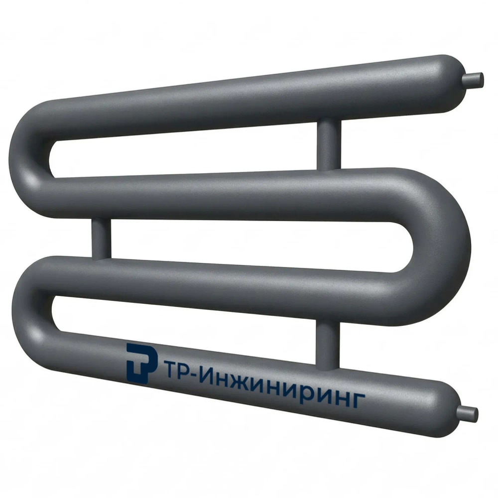 Регистр отопления РЗЭ-4x159x4,0-8000 четырёхрядный змеевиковый с эллиптическими заглушками