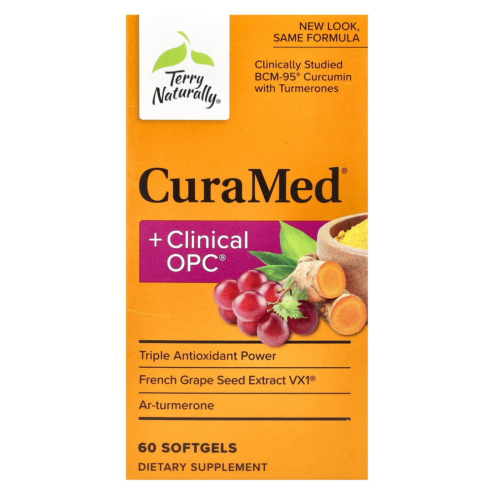 Terry Naturally, CuraMed + Clinical OPC, 60 мягких таблеток