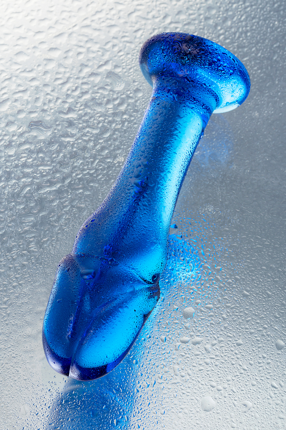 Фаллоимитатор анальный Sexus Glass стеклянный синий 13,5 см