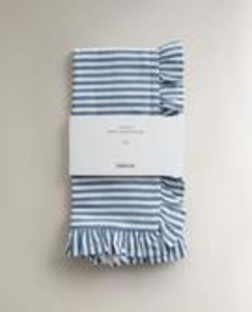 ZARA HOME ХЛОПКОВЫЕ САЛФЕТКИ С ВОЛАНАМИ (2 ШТ.), СИНИЙ