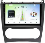 Магнитола для Mercedes-Benz C W203 2004-2007 - Teyes CC4L монитор 9" IPS, Android 14, Быстрая, Snapdragon 662, CarPlay, 4G SIM-слот