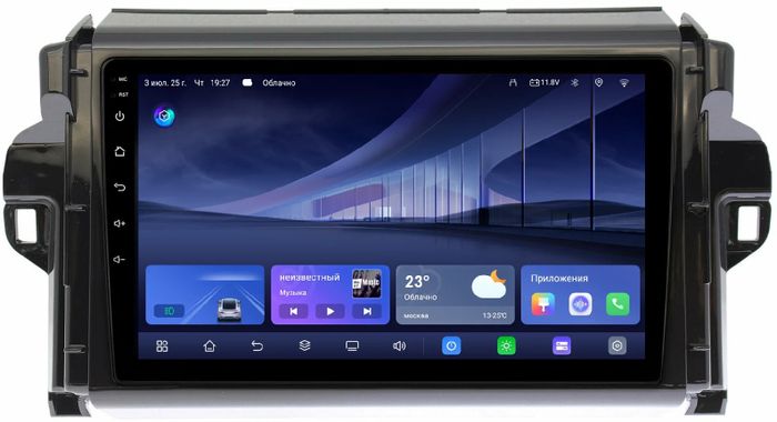 Магнитола для Toyota Fortuner 2015-2022 - Kuberg QLed, Android 14, TS105, Быстрейшая, CarPlay, SIM-слот