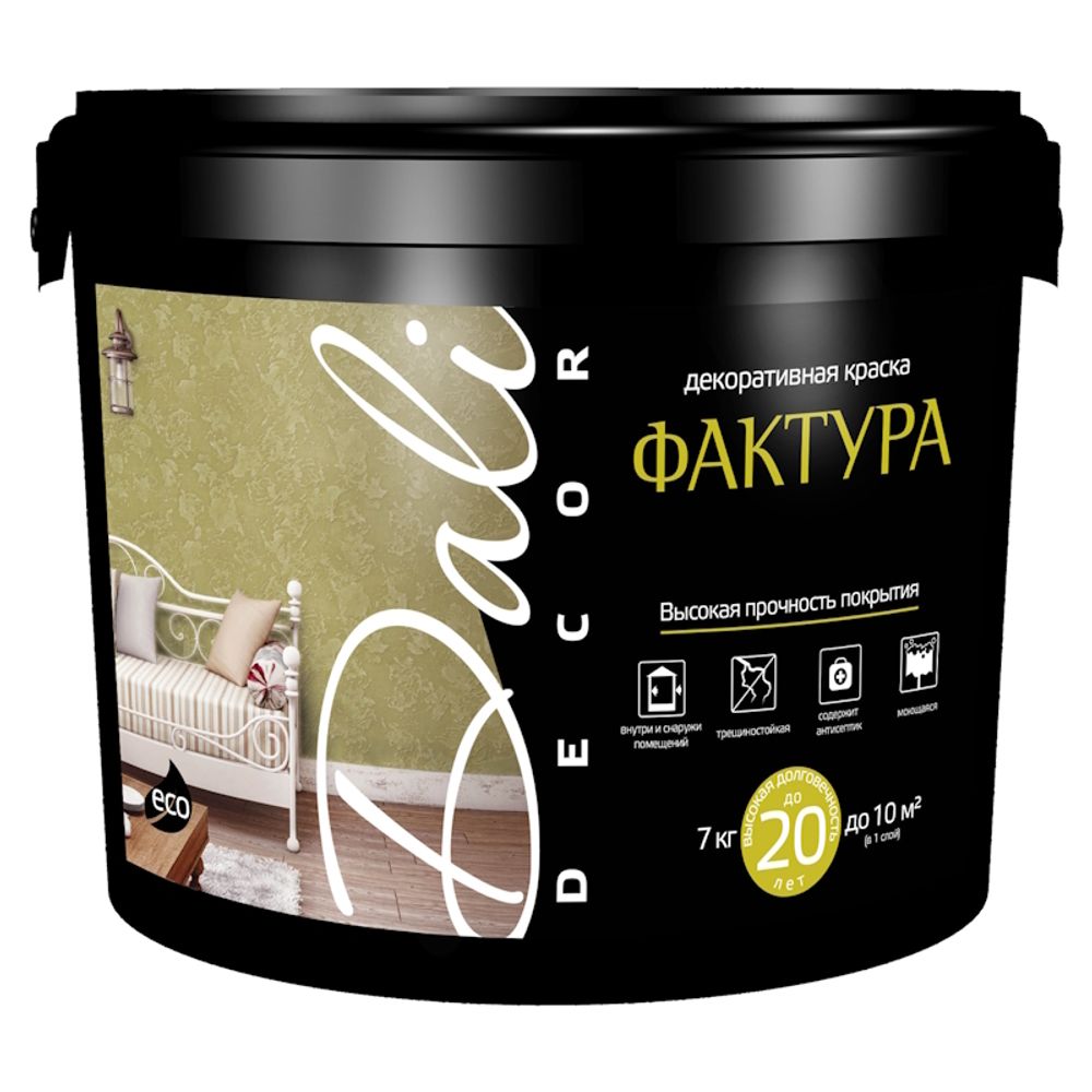 Декор.краска DALI Decor Фактура база А белая 7кг (Рогнеда) Декор.краска DALI Decor Фактура база А белая 7кг (Рогнеда)