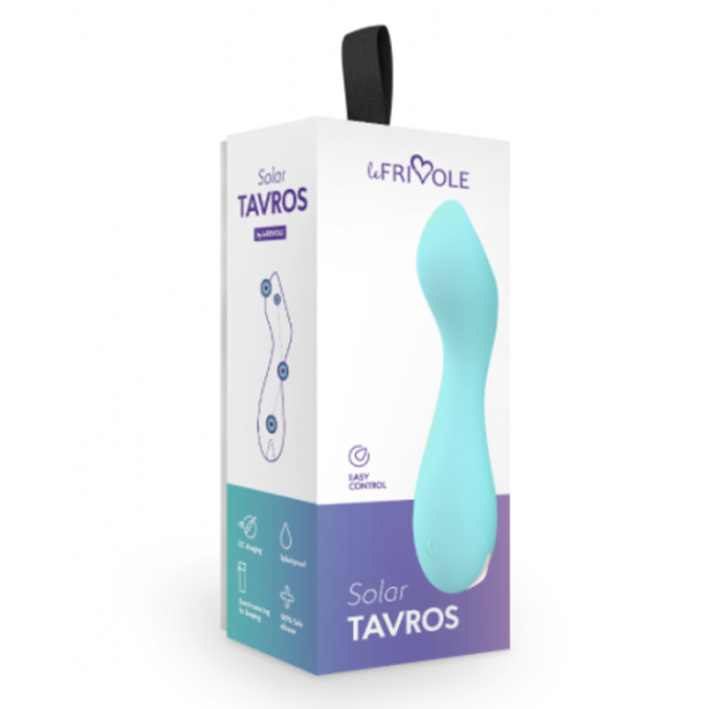Мини вибратор Tarvos, цвет аквамарин (SOLAR)