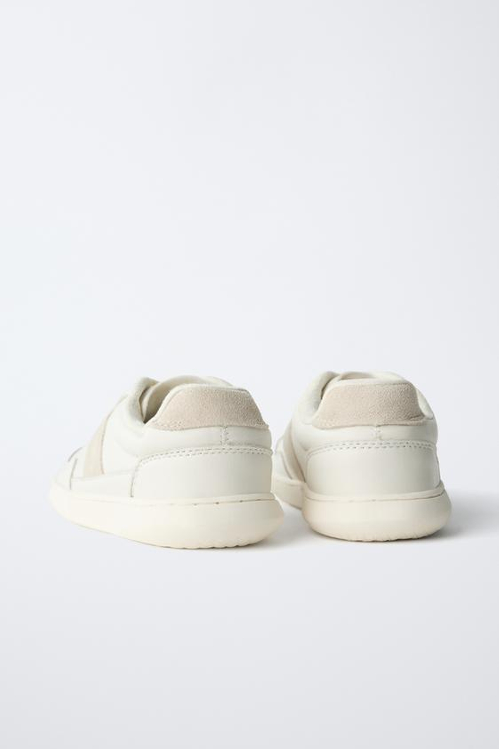 ZARA КОЖАНЫЕ ТУФЛИ BAREFOOT, БЕЛЫЙ