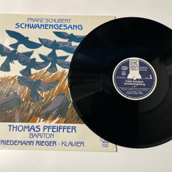 Винтажная виниловая пластинка LP Franz Schubert, Франц Шуберт, Thomas Pfeiffer, Friedemann Rieger, Schwanengesang (Германия 1988)