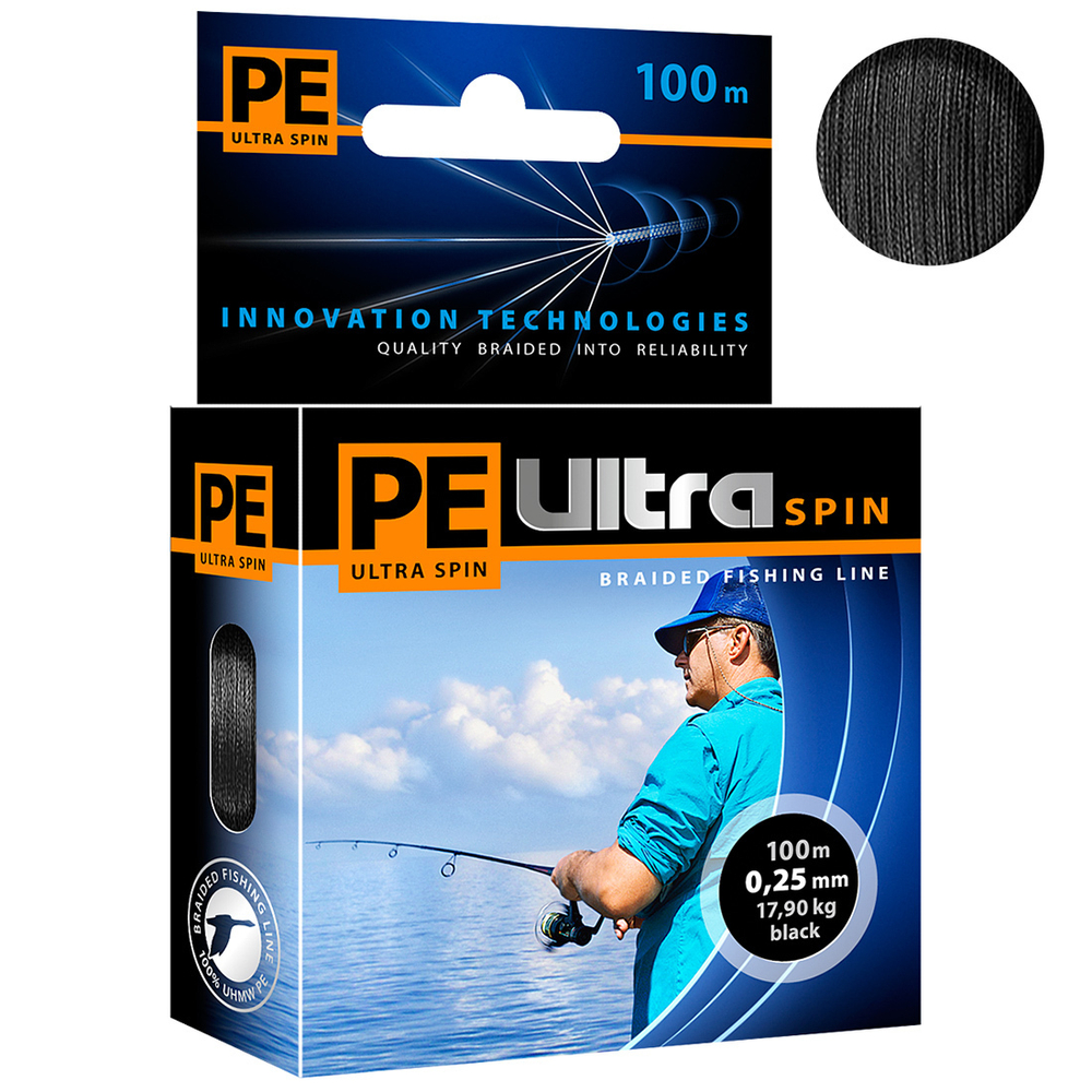 Плетеный шнур рыболовный SPIN Black 0,20mm 135m