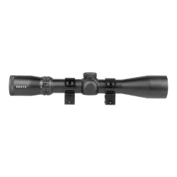 Прицел оптический BRITE WA4X 3-12X42 IR - вид сбоку с кольцами крепления, окуляр слева