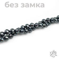 Нить бусин гематит с огранкой 10 мм