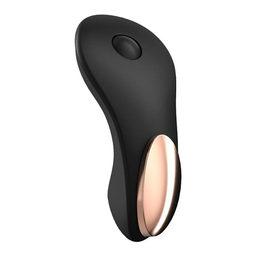 Чёрный вибромассажер 5см в трусики Satisfyer Little Secret
