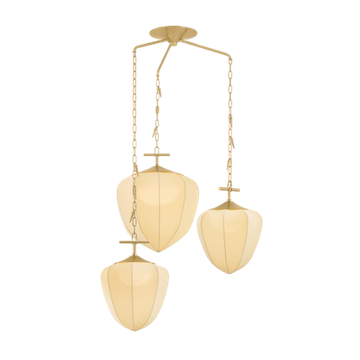 Corbett Hoshi Chandelier, 112 cm, Vintage Brass