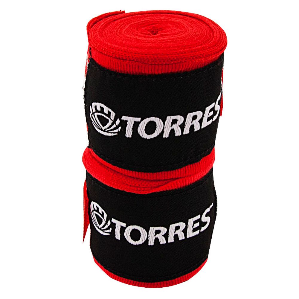 Бинт боксерский TORRES, PRL619016R, дл. 2,5 м, шир. 5 см, 1 пара, хлопок, красный