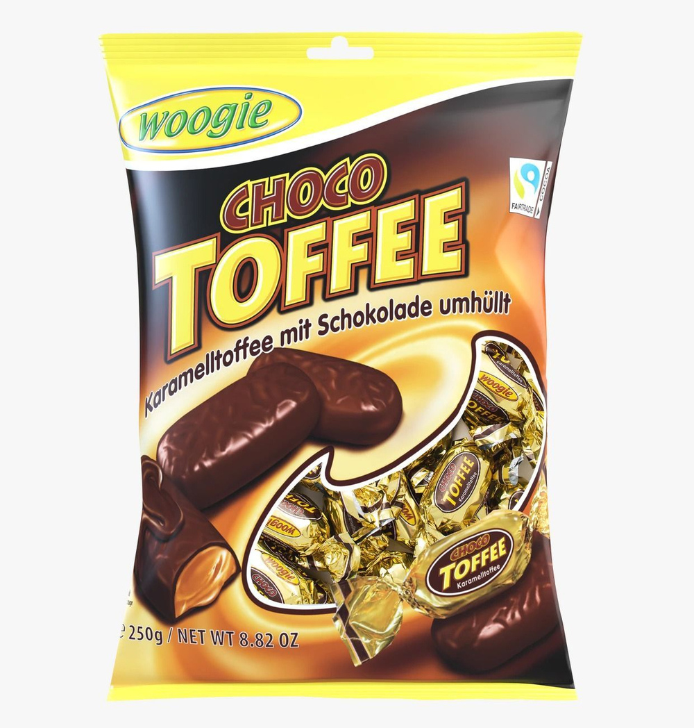 Woogie конфеты Toffee-caramel with chocolate ирис со вкусом карамели в темном шоколаде 250 г (Австрия)