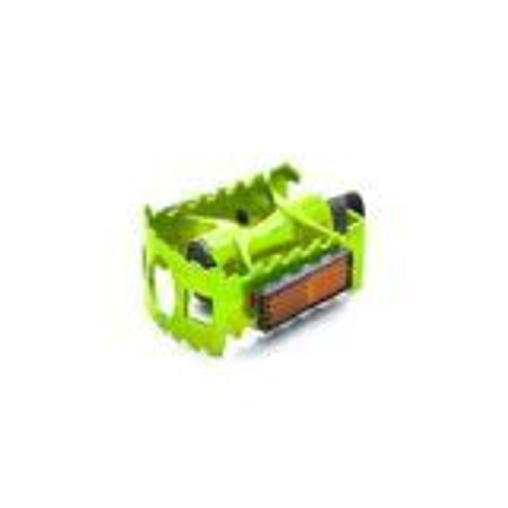 Педали алюминиевые, платформа 95*65мм, ось  9/16", lime, инд. уп. Vinca Sport VP 04A lime