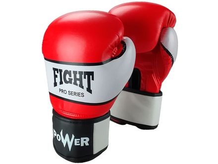 Перчатки боксёрские FIGHT PRO SERIES красные 10 унций PRO-F-K-10#