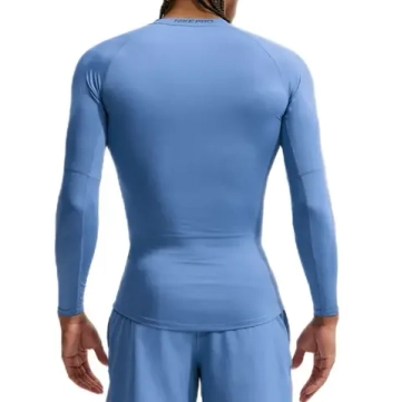 Мужская теннисная футболка с длинным рукавом Nike Pro Dri-FIT Tight Long-Sleeve Fitness - indigo storm/black