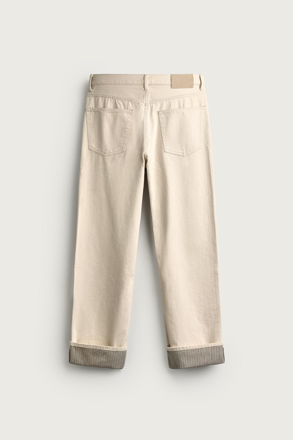 ДЖИНСЫ STRAIGHT FIT С КОНТРАСТНЫМИ ОТВОРОТАМИ — ZARA