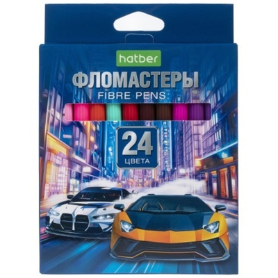 Фломастеры "ECO" 24 цв. -Дрифт-в карт. короб. с европодвесом
