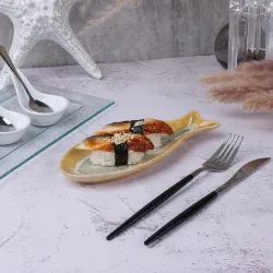 Блюдо для подачи 21*9 см h2 см емкость для закусок Fish Pearl Blue Frutti di Mare P.L. [1]