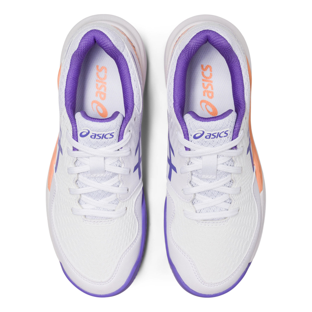 Детские теннисные кроссовки ASICS Gel-Resolution 9 GS Clay Court Shoe Kids - White, Violet