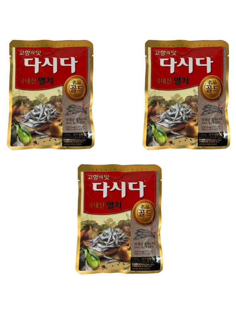 Приправа Дашида CJ Cheiljedang со вкусом анчоуса, 100 г, 3 шт